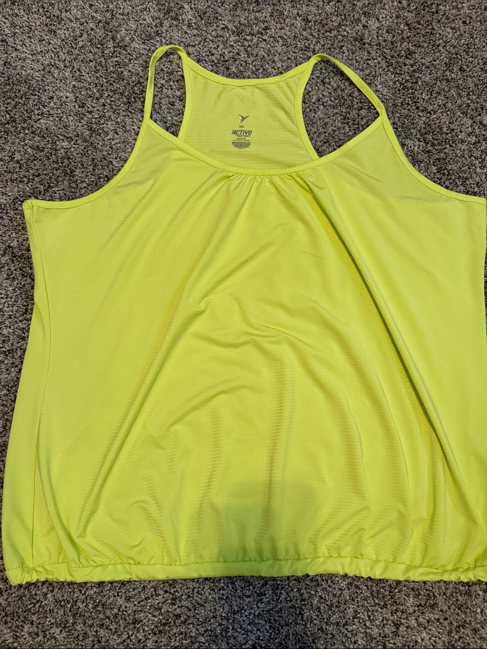Old Navy Neon Yellow Racerback Tank Top